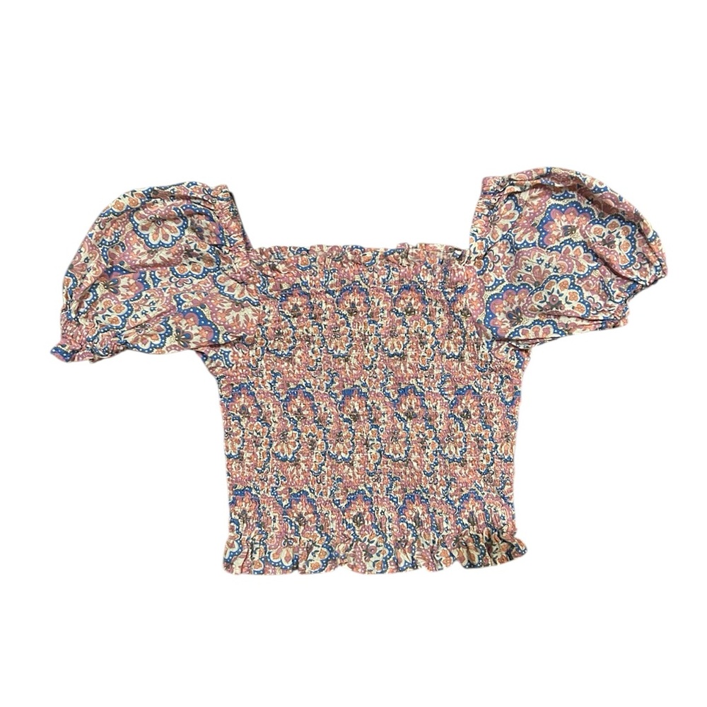 Mini Boden Puff Sleeve Top 110cm 4-5Y